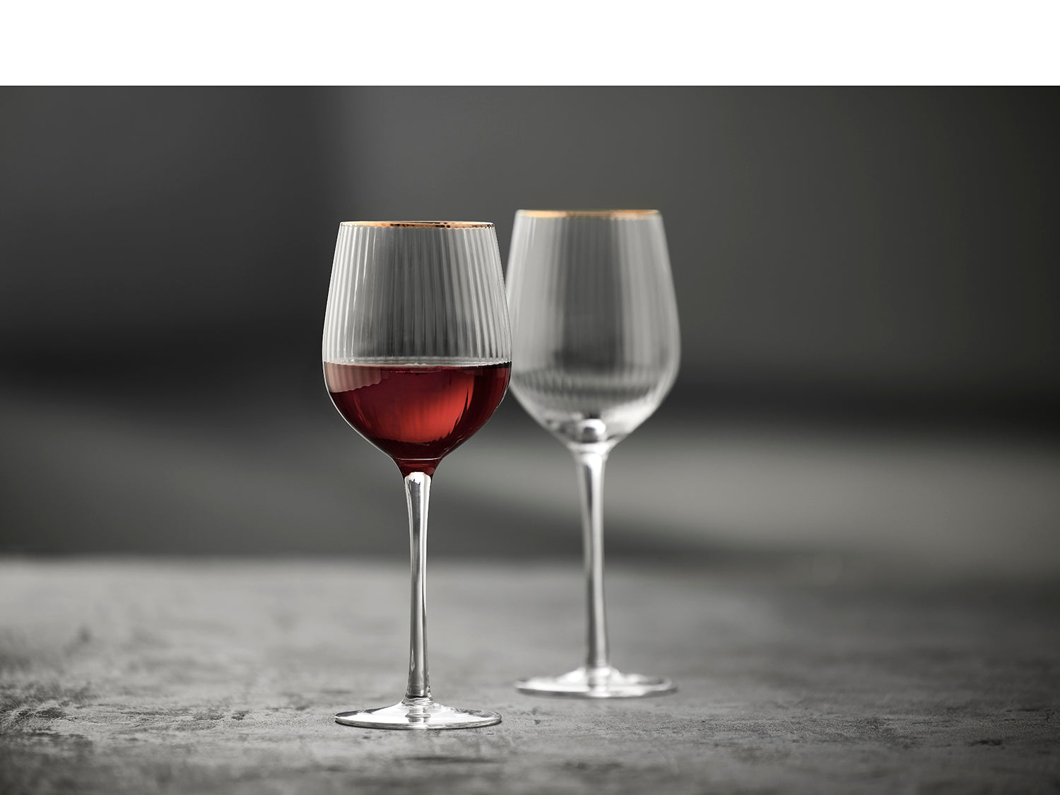 Set de 4 verres à vin rouge PALERMO GOLD 40cl Transparent Lyngby Glas - Mathon - 6