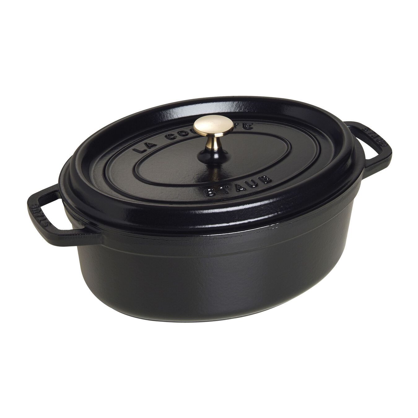 Cocotte en Fonte, Ovale, Ø 33 cm, 6,7 L, Noir Mat Staub - Mathon - 1