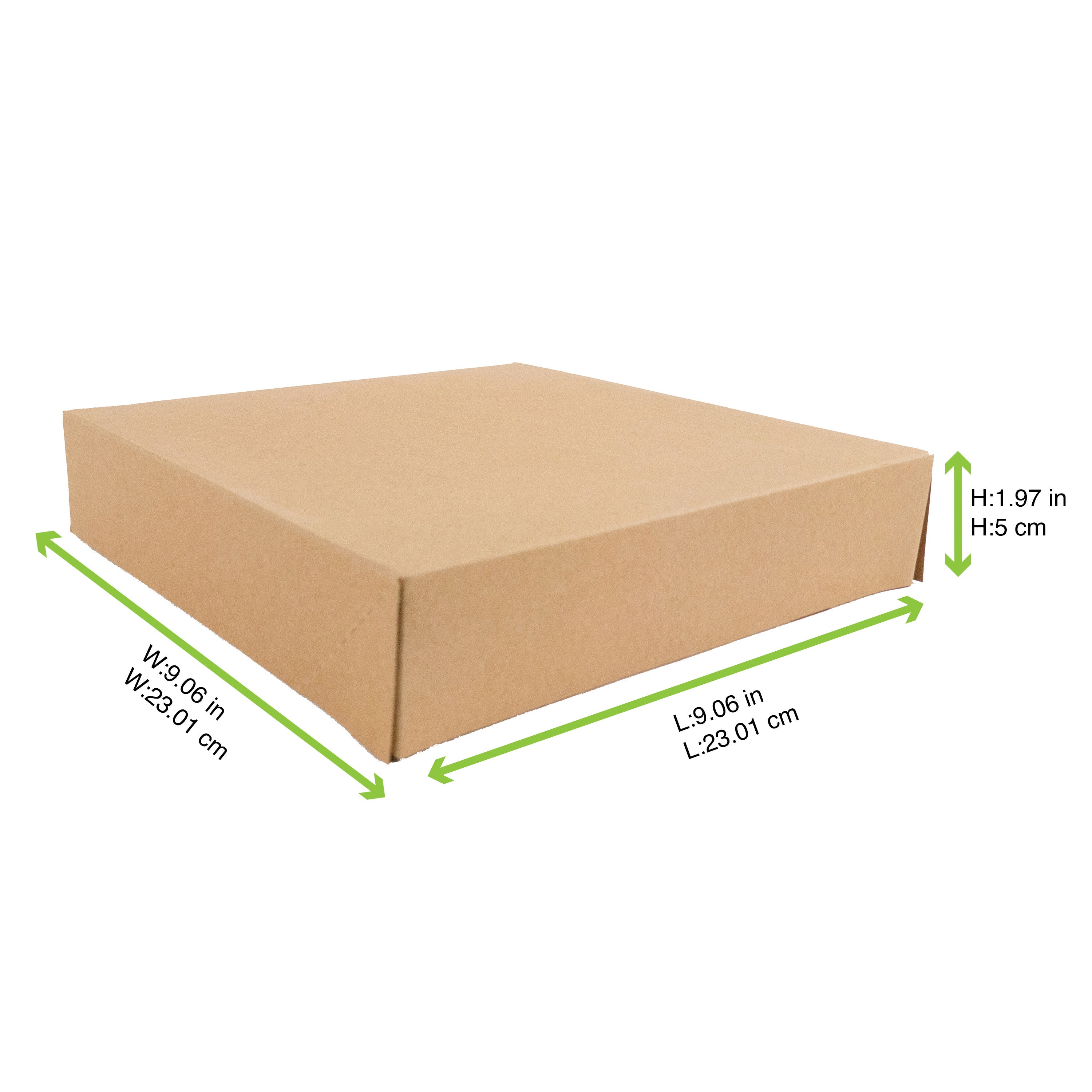 50Pcs - Boite pâtissière carton kraft brun  230x230x50mm FirstPack - Mathon - 2