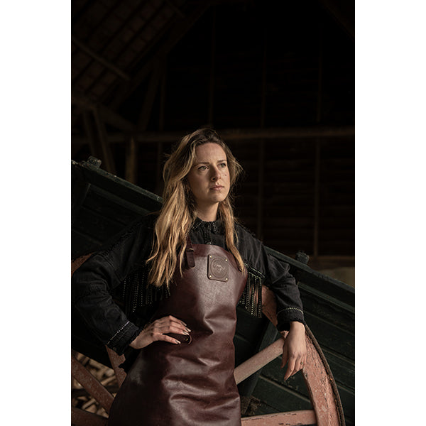 Tablier de cuisine artisanal cuir pleine fleur Buffalo Ruby Witloft - Mathon - 3