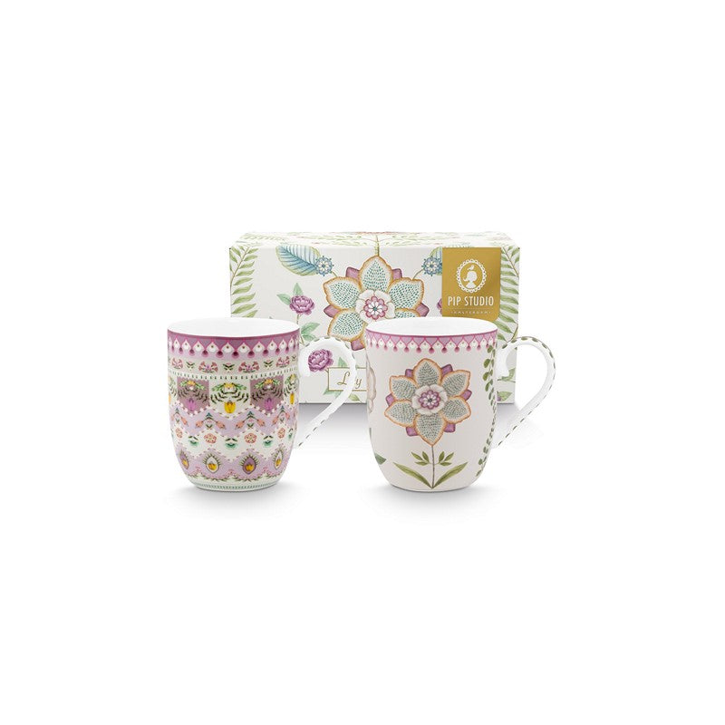 Coffret 2 petits mugs Lily & Lotus - 145ml Pip Studio - Mathon - 1