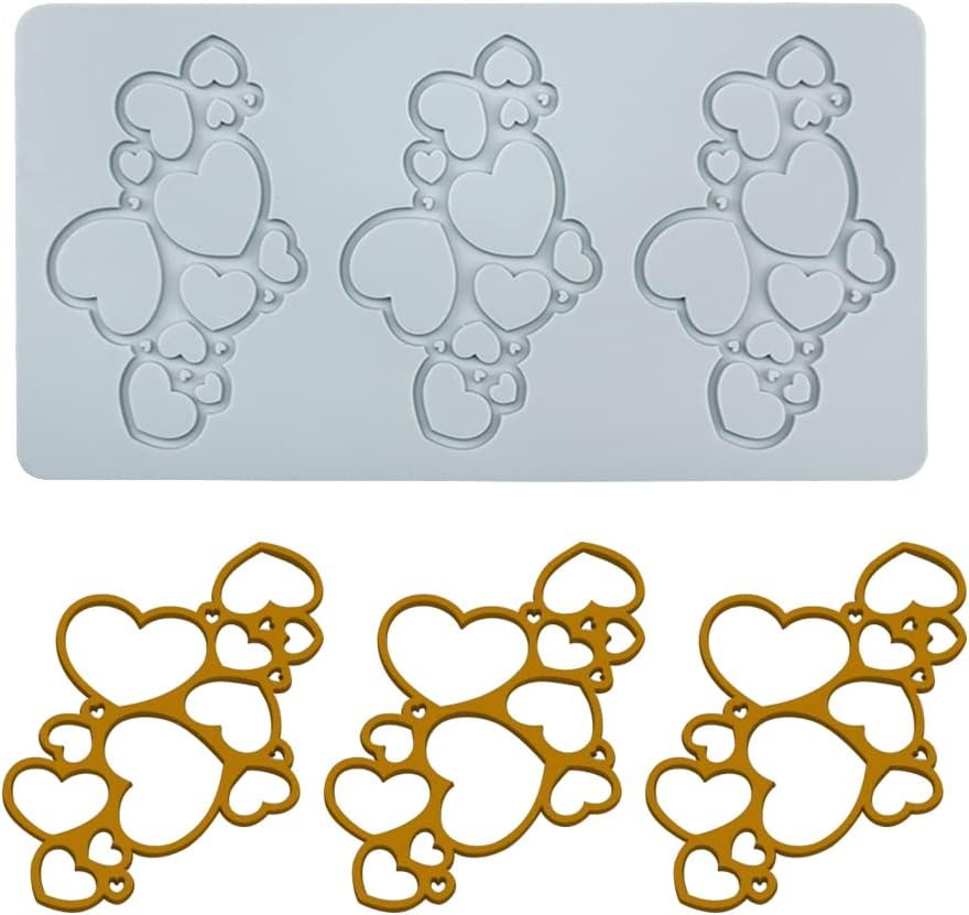 moules de Fondant de Dentelle de gaufrage, 3 Trous brochettes de Cœur Vendos85 - Mathon