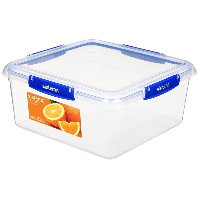 Boîte Alimentaire Carrée  Klip IT Plus 5,5 Litres - Sistema - Mathon
