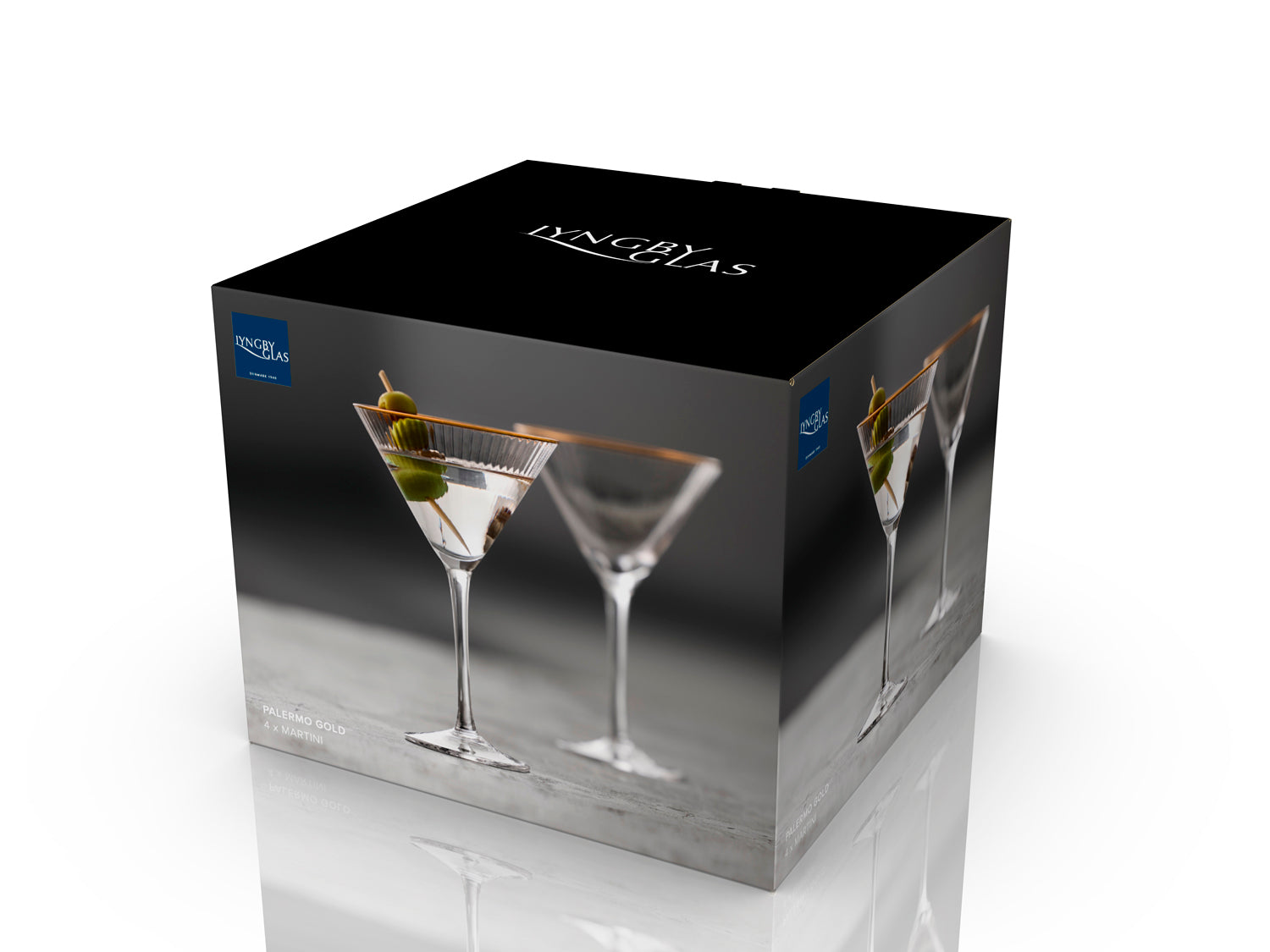 Verre à martini Palermo Gold en  Transparent Lyngby Glas - Mathon - 4