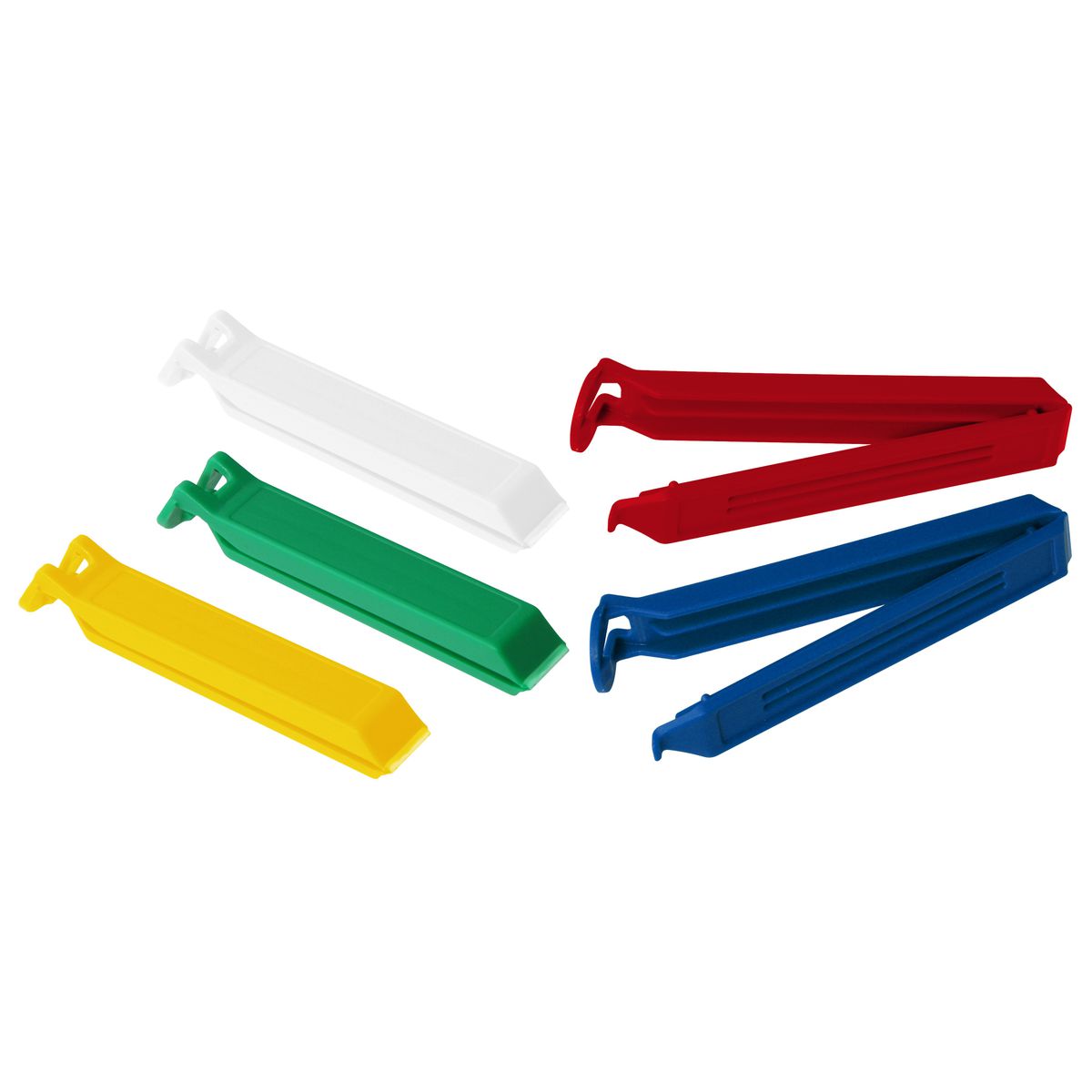 Lot de 5 clips colorés pour fermeture de sachet  Tecno Fackelmann - Mathon - 1