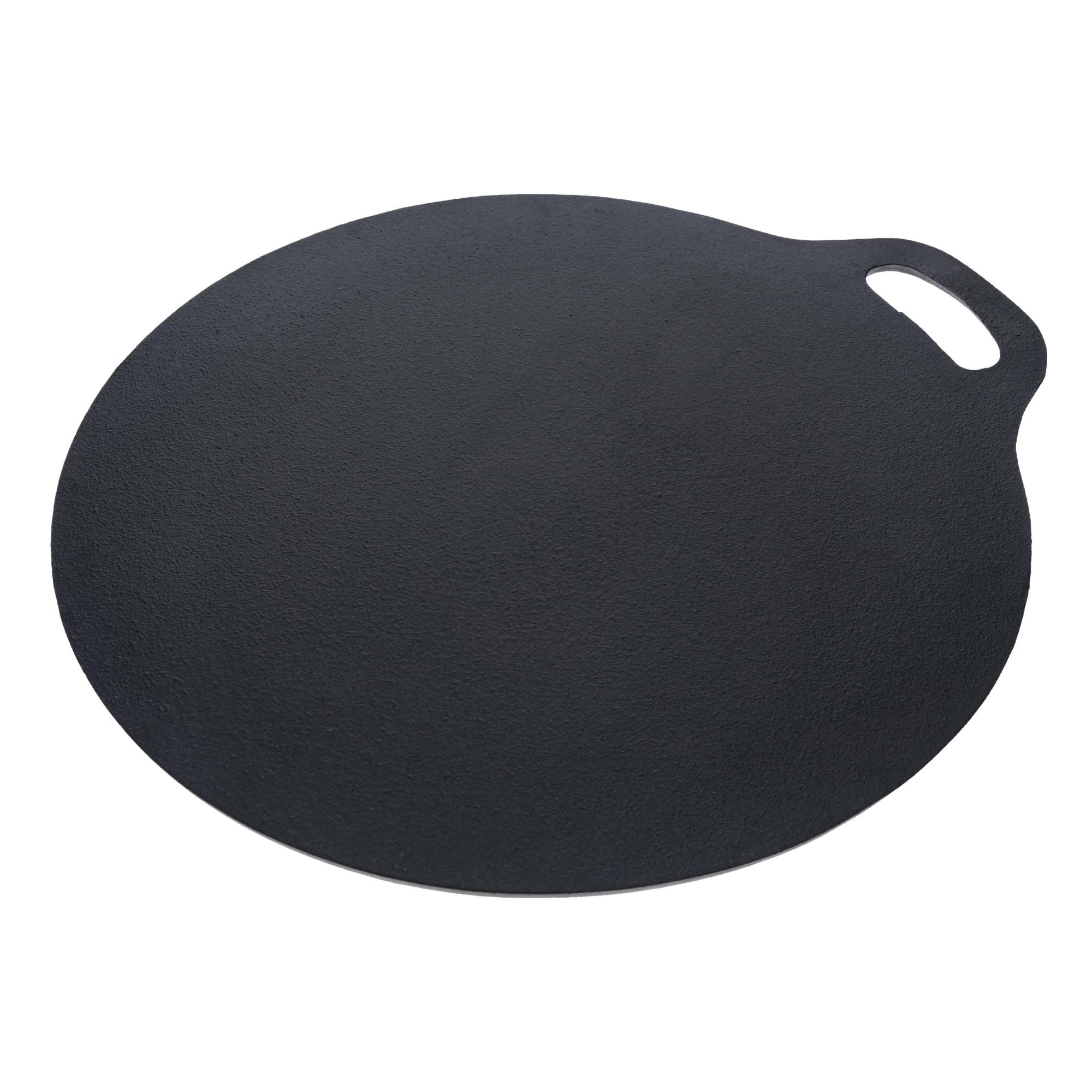 Plaque à Griller en Fonte Émaillée Induction pour Pizza, Budare 38cm Barbecue  Noir 38526 Victoria Cookware - Mathon