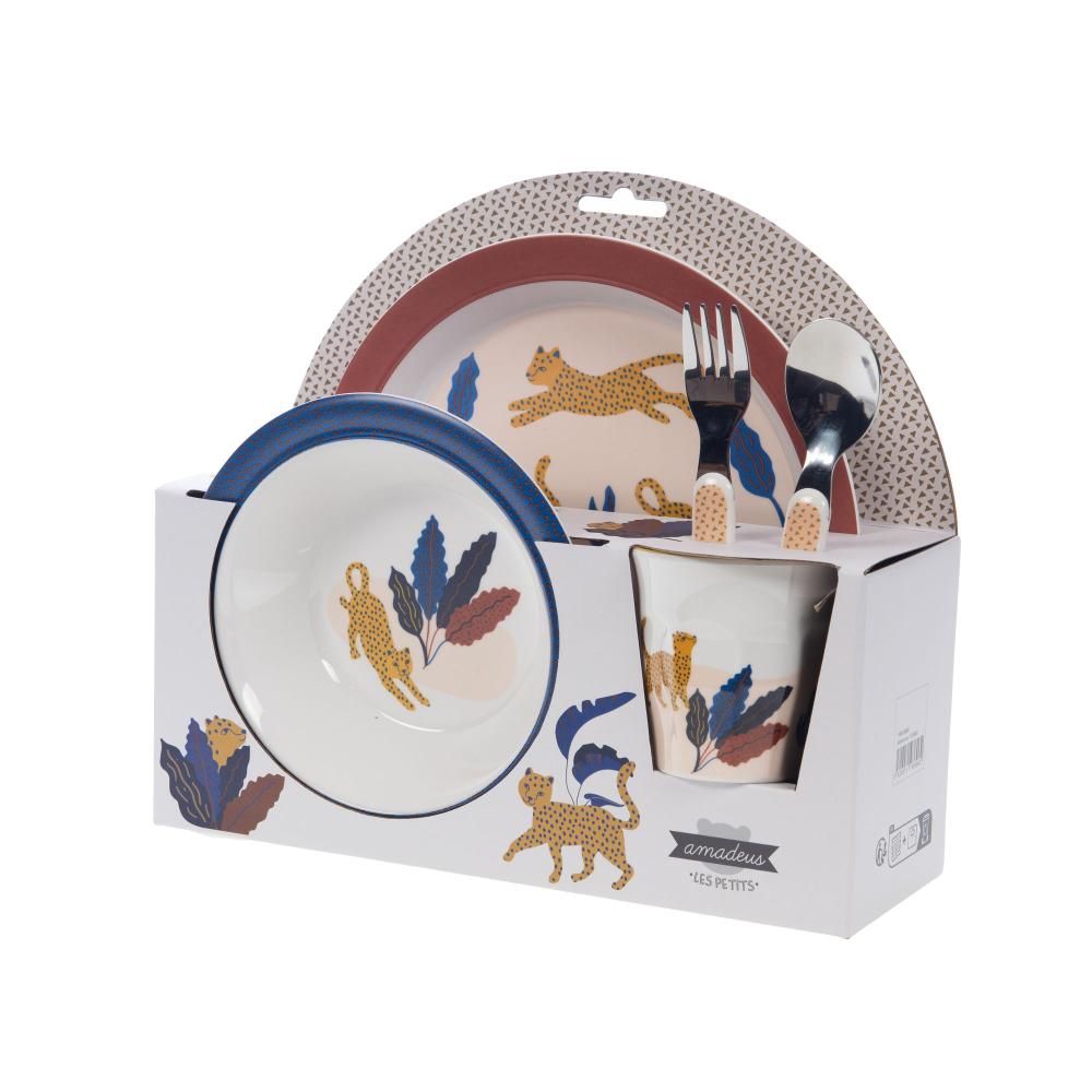 Coffret déjeuner 5 pièces Liam dans la Savane Amadeus - Mathon - 2