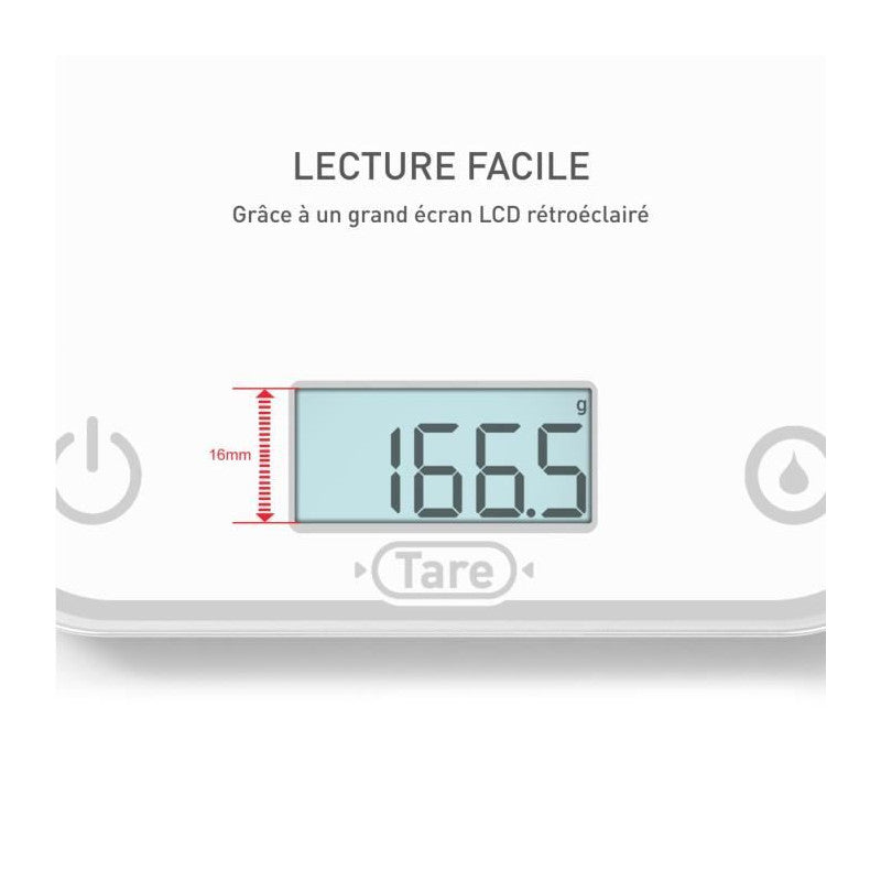 Optiss Balance De Cuisine électronique, écran Rétroéclairé, Résistance Aux Rayures, Capacité De 5 Kg, Blanc Bc50u0v Tefal - Mathon - 2
