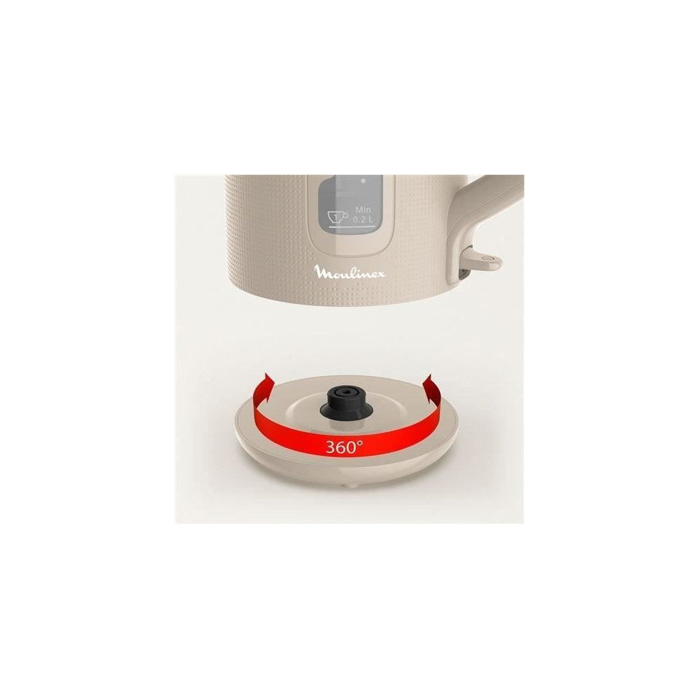 Bouilloire -   - By2mob10 Morning - 2400 W - 1,7 L - Base 360° - Gris Chaud Moulinex - Mathon - 2