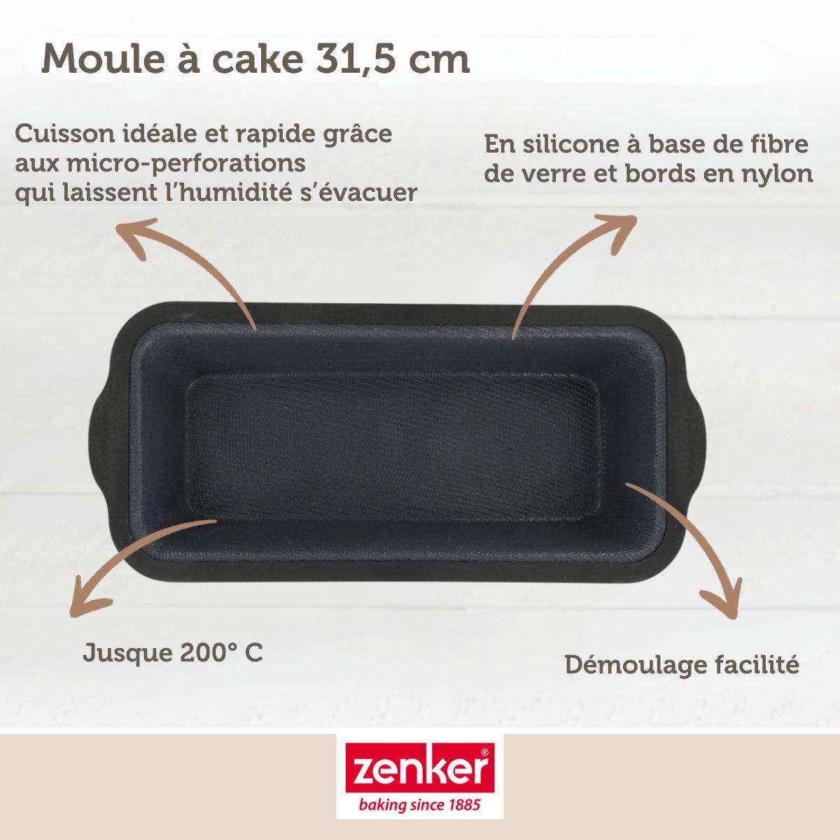 Moule à cake 31,5 cm Zenker Silicone fibre de verre Zenker - Mathon - 6