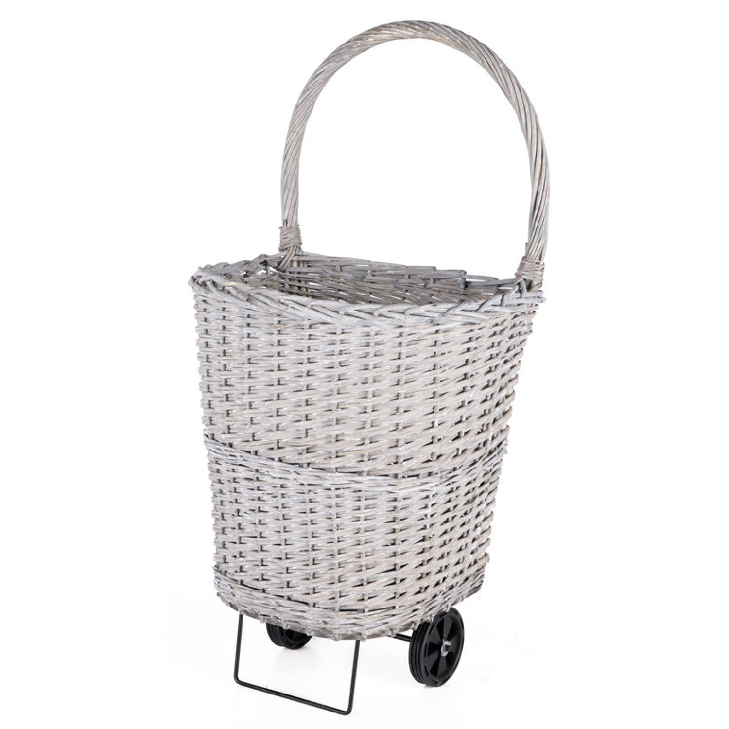Chariot à bûches en osier et acier Somagic - Mathon