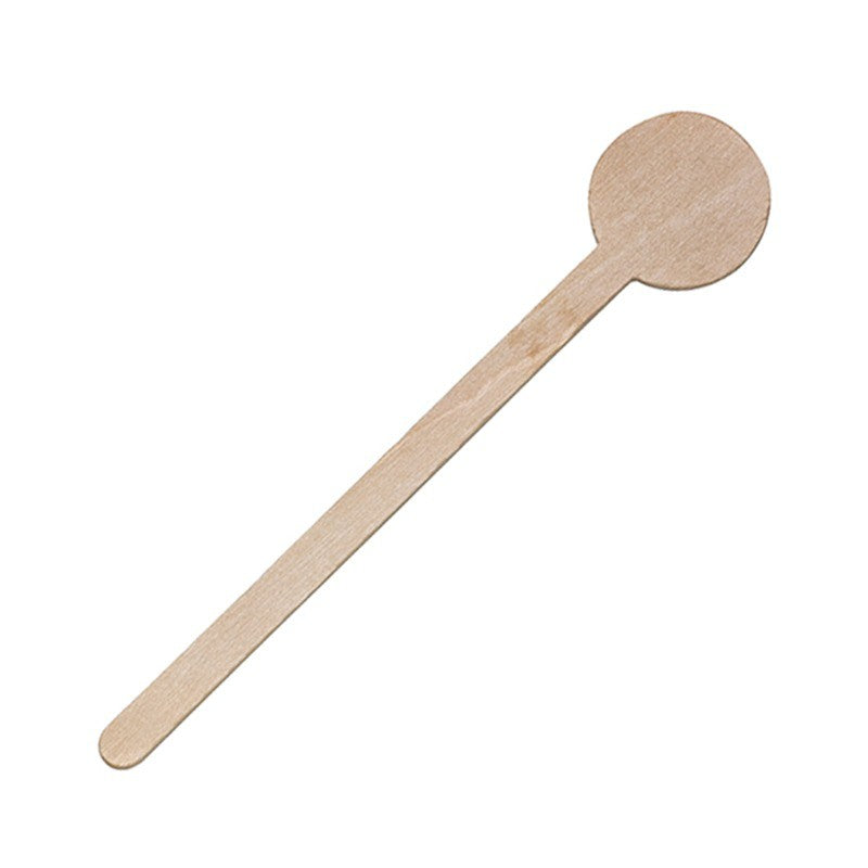 500Pcs - Spatule à café en bois à embout rond  H101mm FirstPack - Mathon - 1