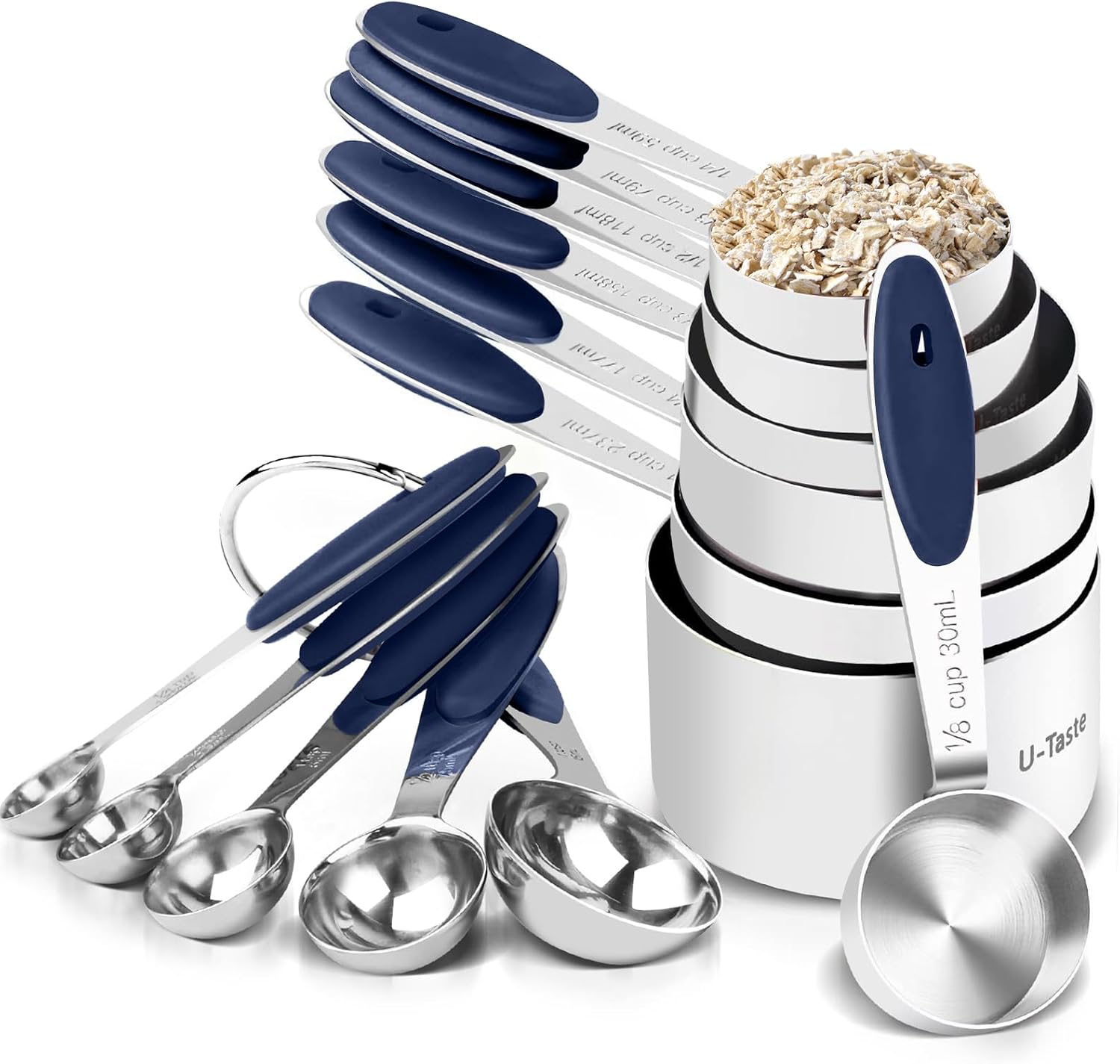 Tasses et cuillères doseuses en acier inoxydable 18/8 Vendos85 - Mathon