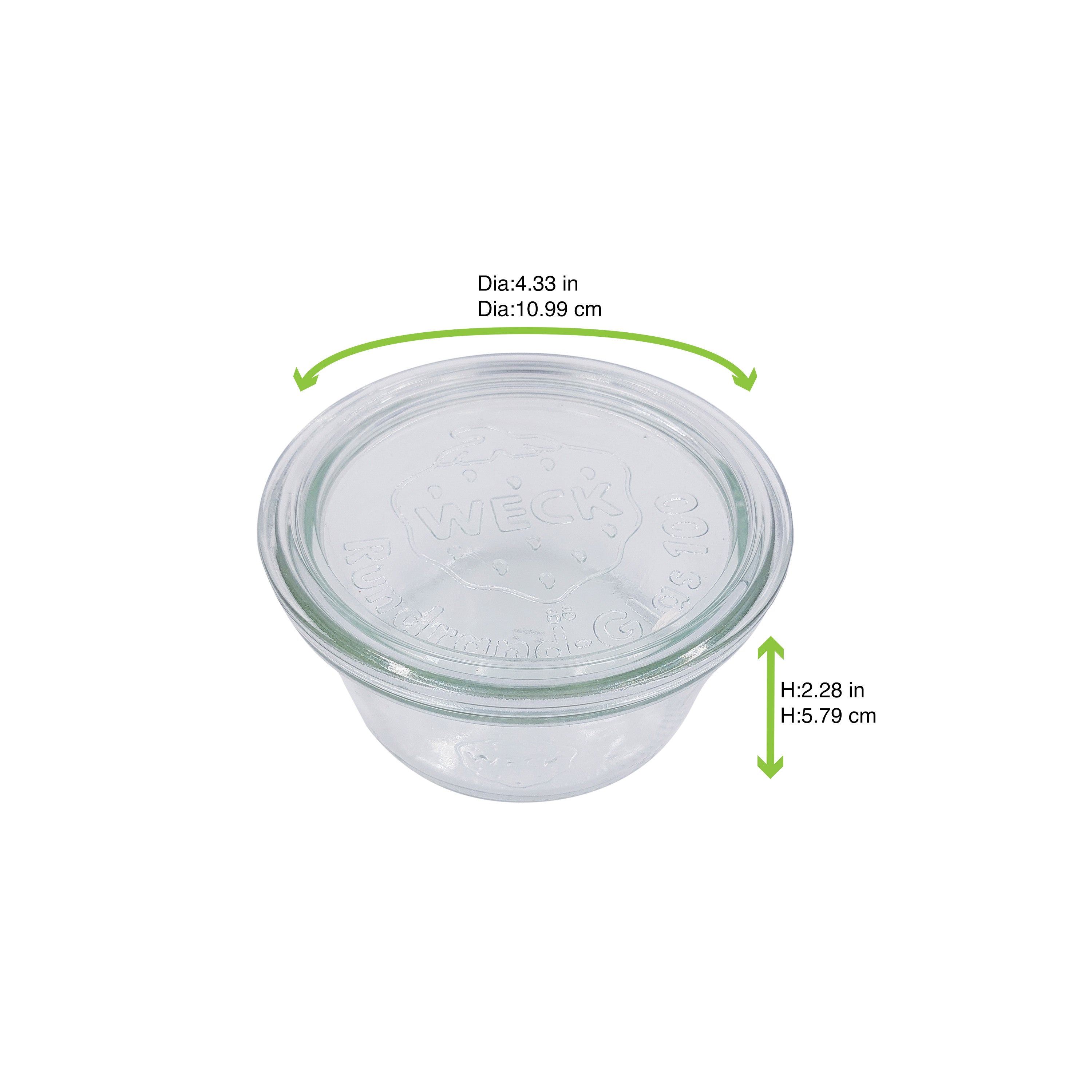 6Pcs - Bocal Bokocook en verre Weck avec couvercle en verre  H58mm 290ml FirstPack - Mathon