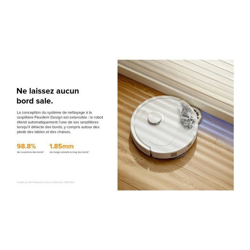 Aspirateur Robot Laveur Avec Station Multifonction -   Qrevo Plus Blanc - Puissance 7000 Pa - Serpillere Extensible Roborock - Mathon - 4