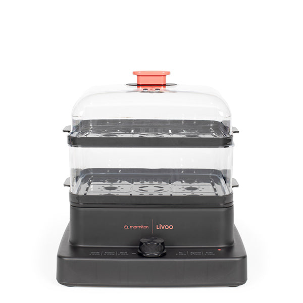 Cuiseur vapeur noir 12L 1200W DOC300 Livoo - Mathon - 2