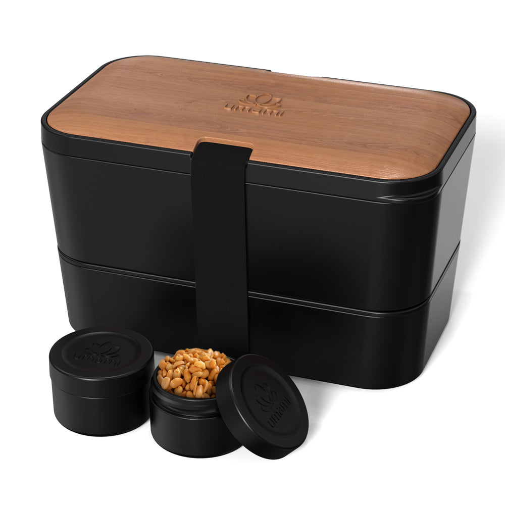 Bento Encastrable 1,5 l noir et bois de cerisier Umami - Mathon - 1