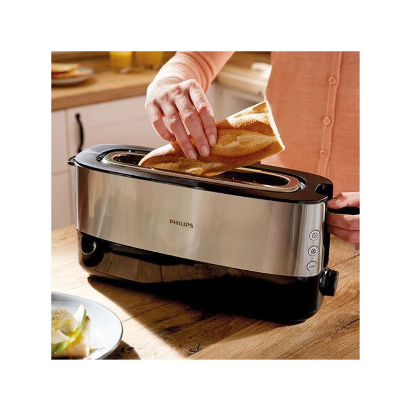 Grille Pain 1030w 8t° 1 Longue Tranche Noir Inox   - Hd2692.90 Philips - Mathon - 2