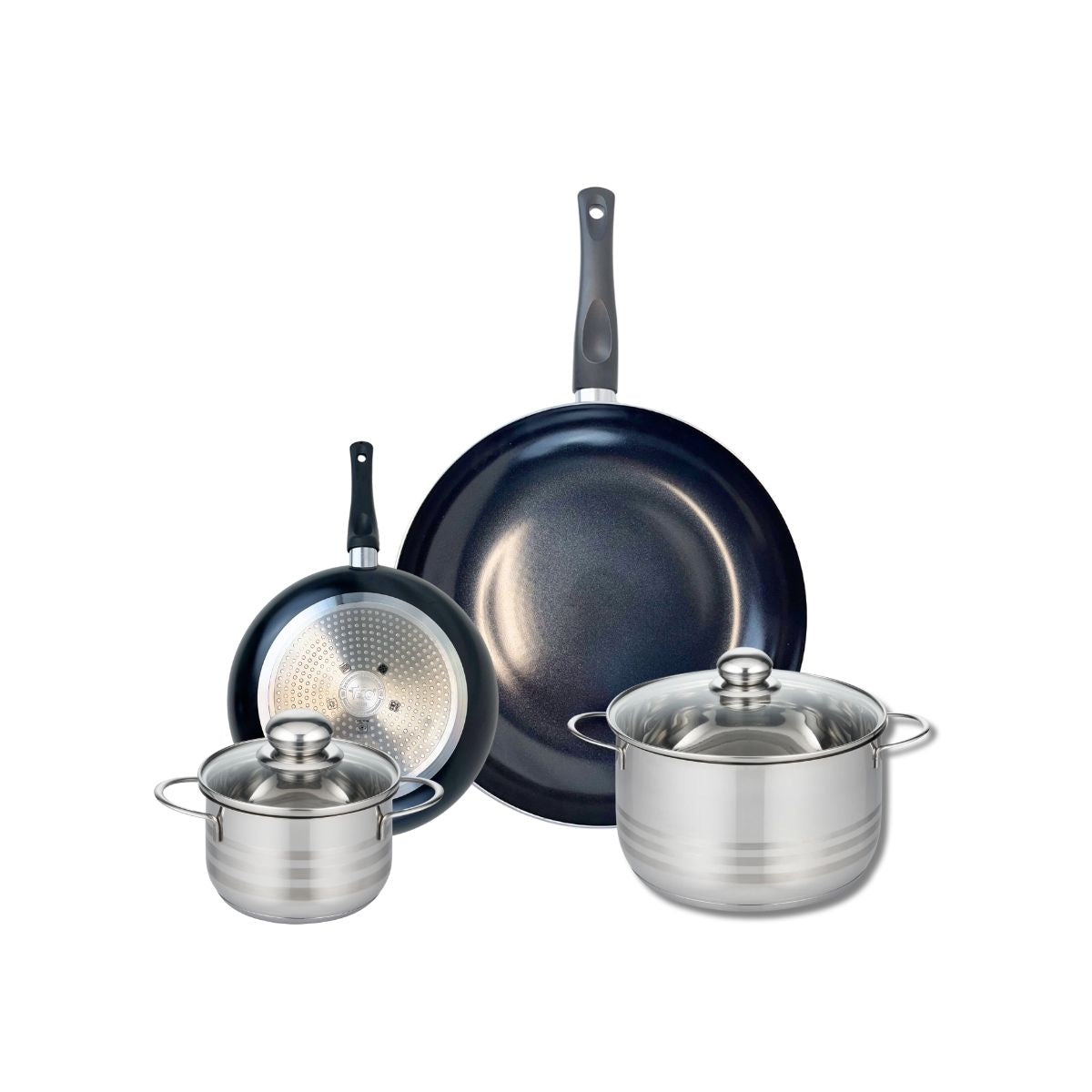 Ensemble de 2 Poêles de cuisson 20 et 32 cm et 2 faitouts 16 et 20 cm  Prima Brillant Elo - Mathon - 1