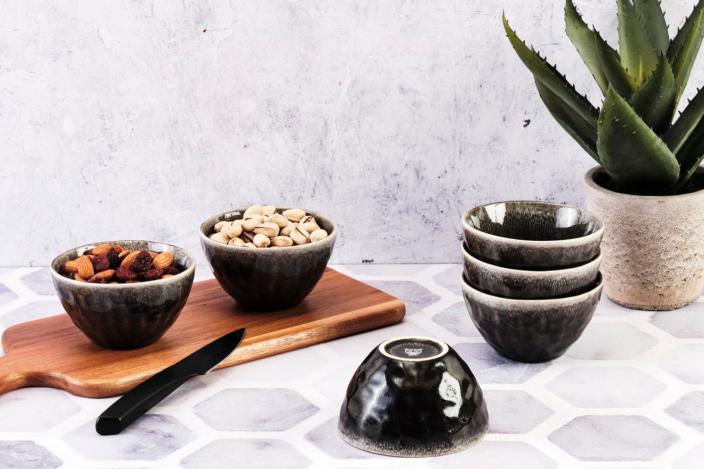 Bol MOON Ø11,5cm - 6 pièces - Encre Björn - Mathon - 2