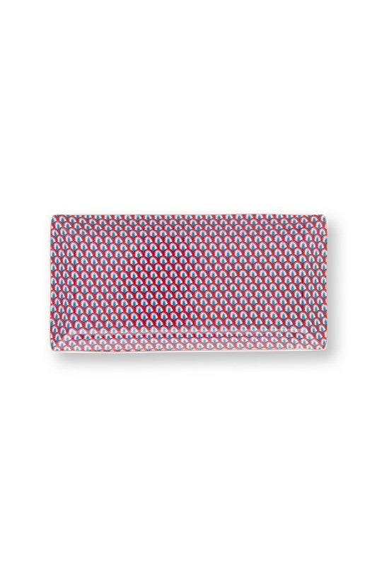 Coffret Cadeau 6 pcs - 2 plateaux, 2 assiettes rondes & Baguettes  - Oriental Flower Festival - Bleu Pip Studio - Mathon - 2