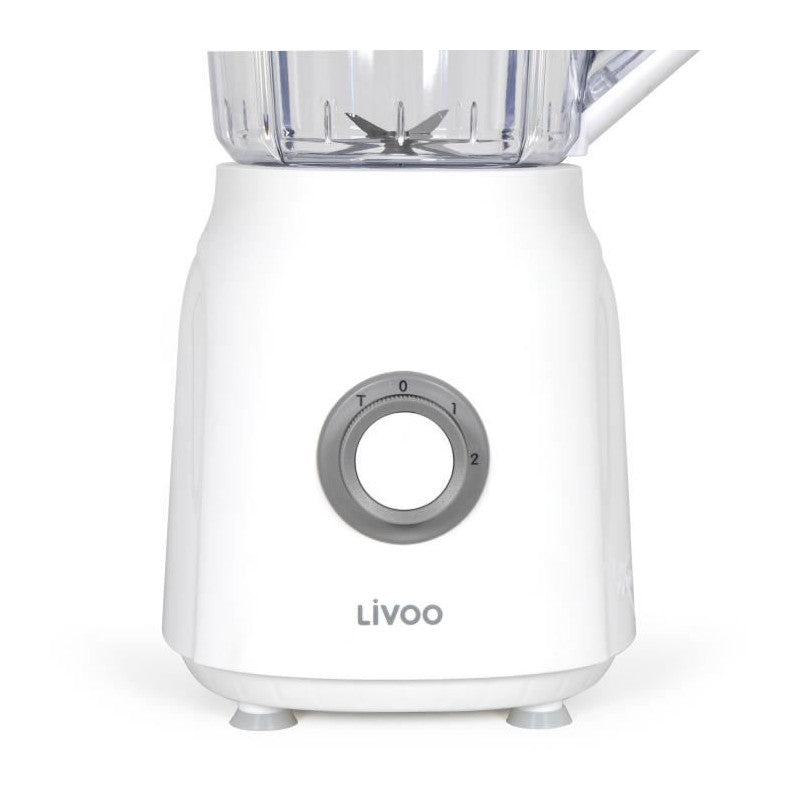 Blender - Livoo - 1,5 L - 600 W - 22 000 Tours/min - 2 Vitesses - Turbo Blanc Livoo - Mathon - 3