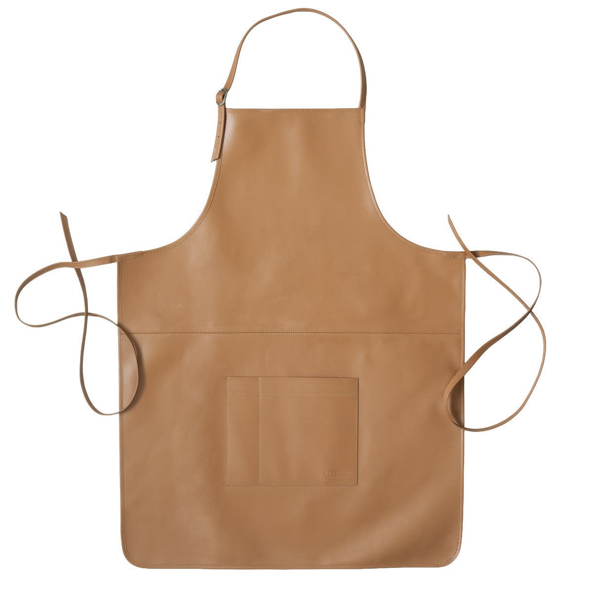 Honoré - Tablier en cuir de veau couleur Tabac Sabatier Trompette - Mathon - 1