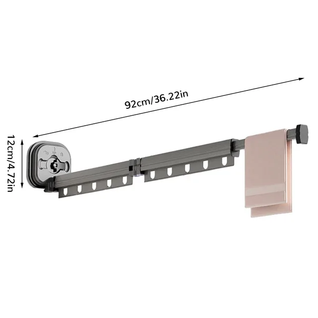 Étendoir à linge mural Extensible python 92 cm Kitchen Move - Mathon - 3