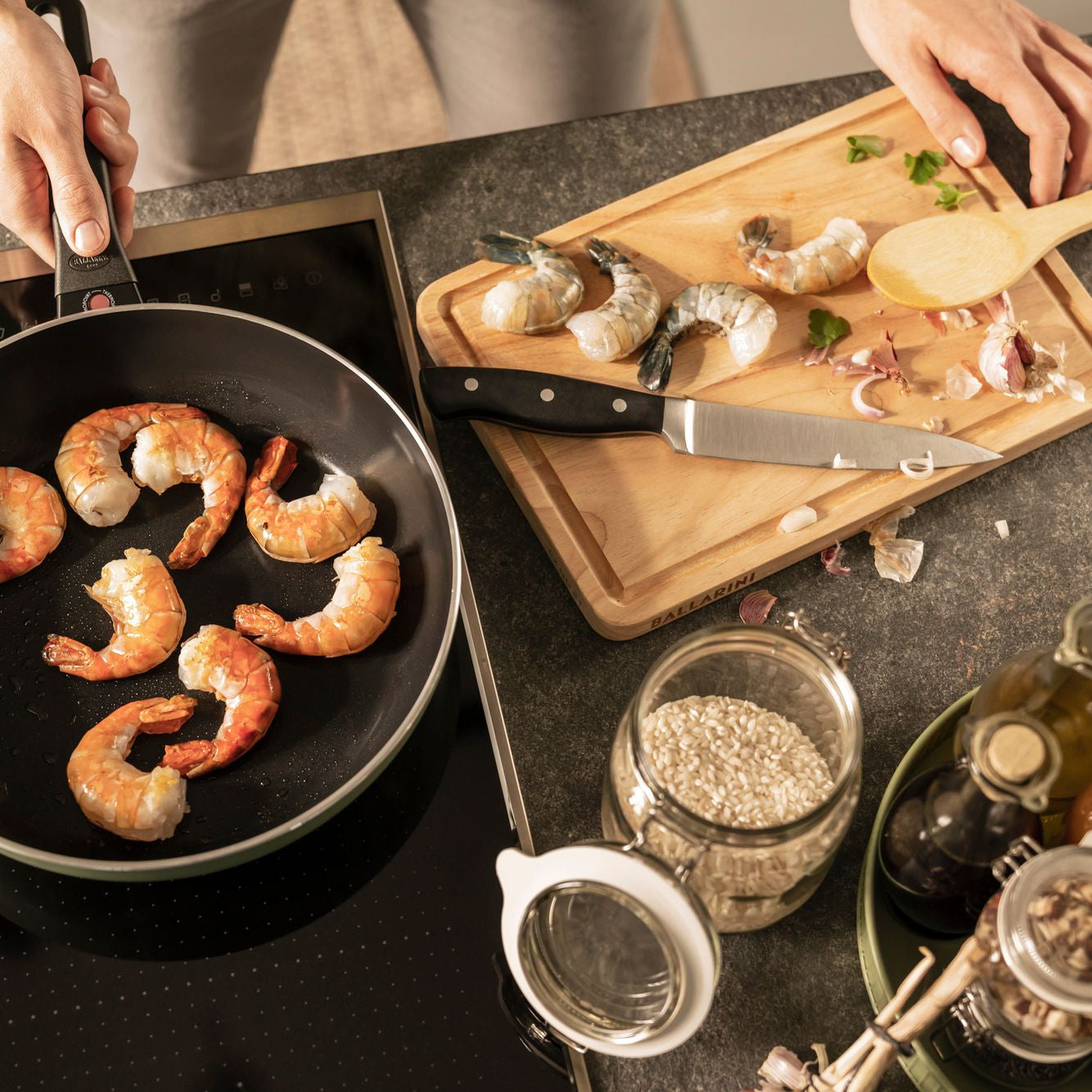 Poêle 28 cm Rouge foncé Caprera Ballarini - Mathon - 6