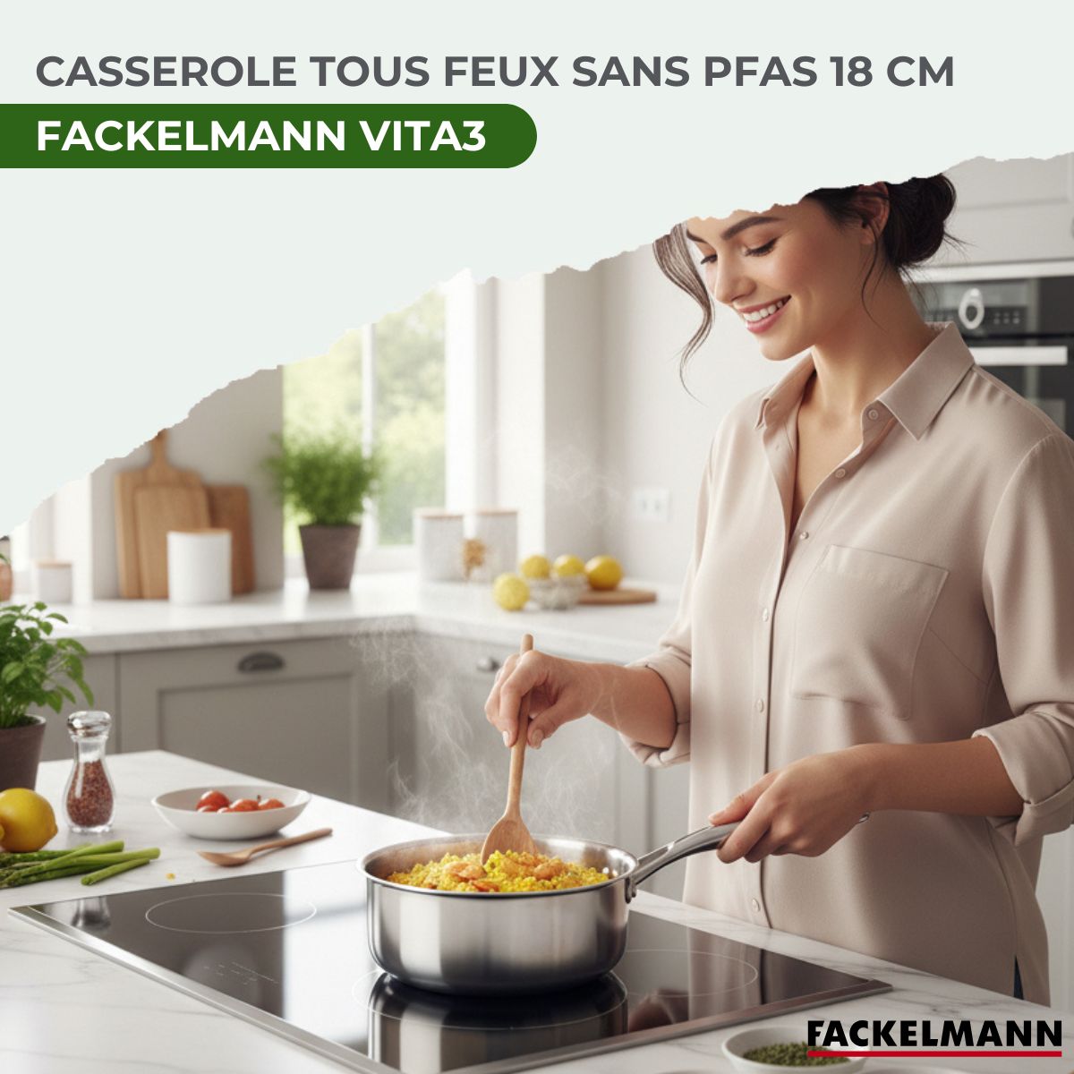 Casserole 18 cm en inox 18/10 Triply  Vita3 Fackelmann - Mathon - 2