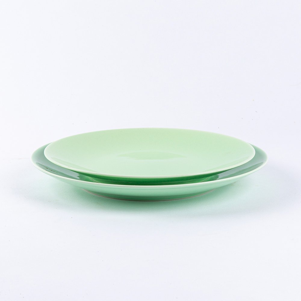 Assiette plate ronde 25cm verte OGRE La Fabrique - Mathon - 3