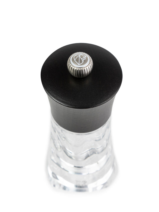 Oléron Moulin à sel manuel en bois et acryl couleur chocolat 14 cm Peugeot - Mathon - 4