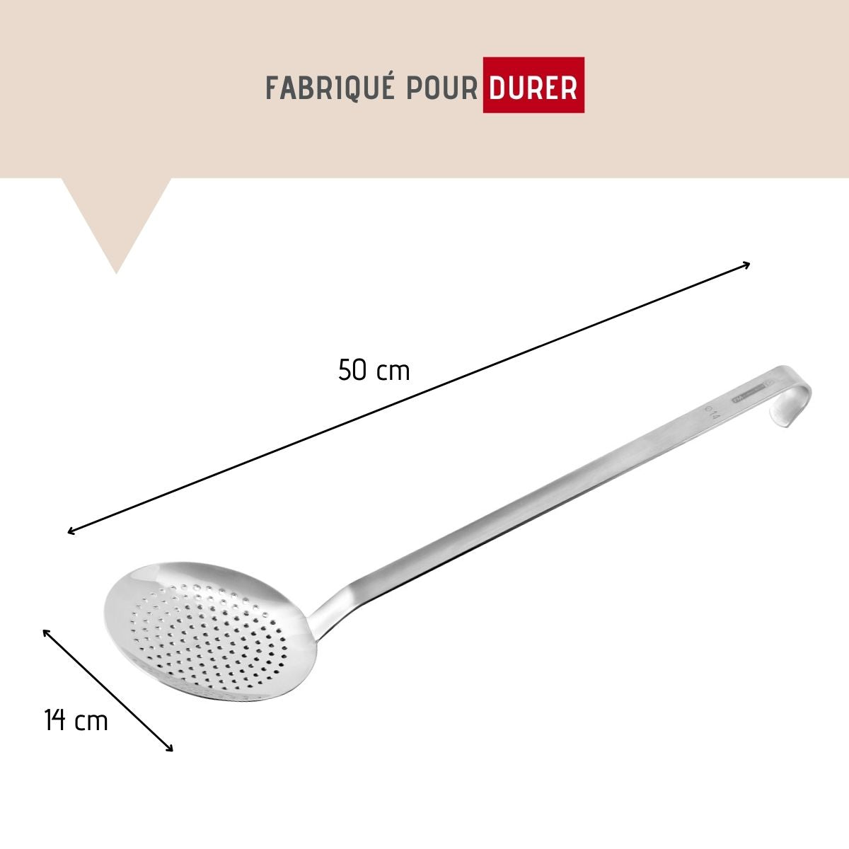 Ecumoire de cuisine inox 50 cm  Divers FM Professional - Mathon - 3
