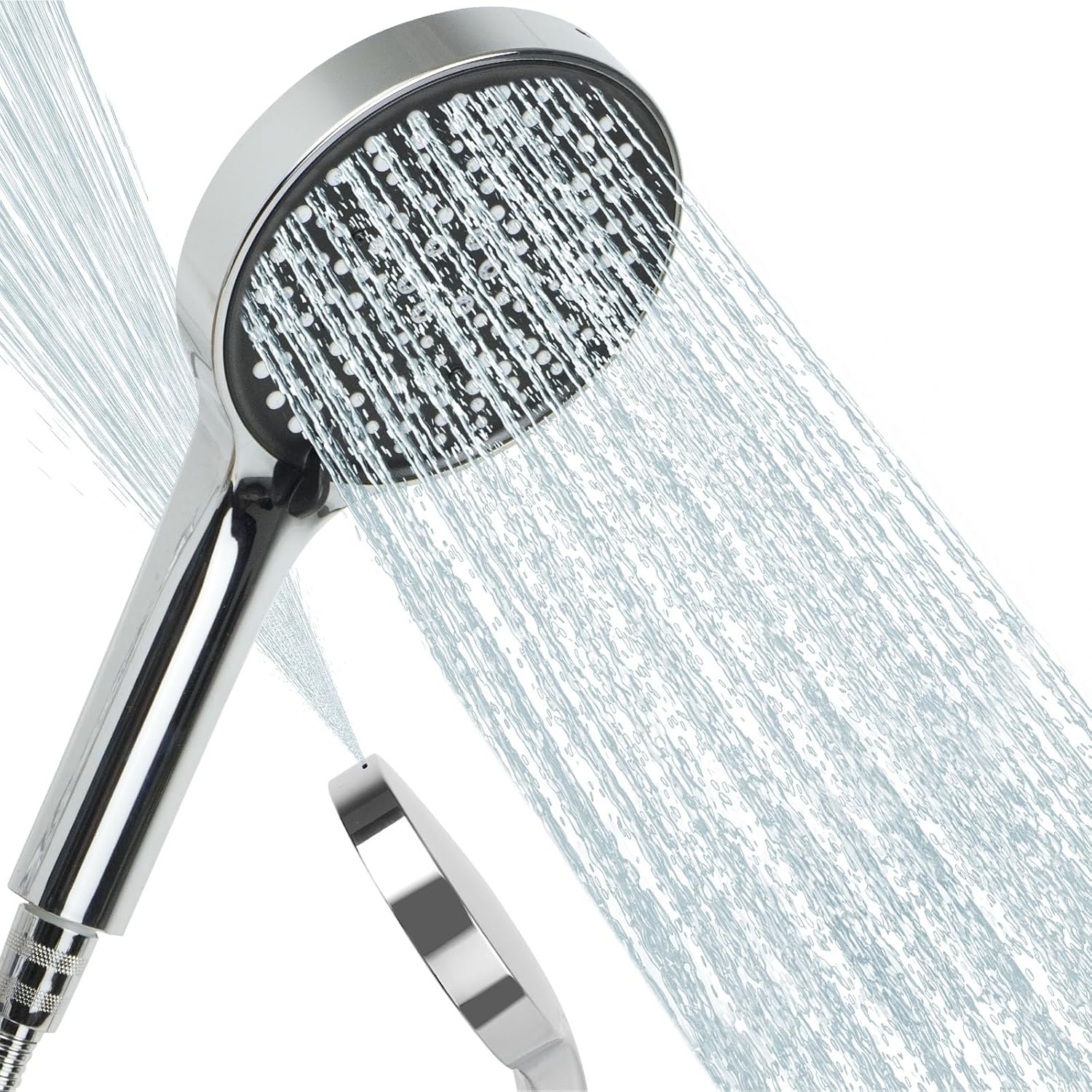 Pommeau de douche portable chromé 6 jets haute pression Vendos85 - Mathon