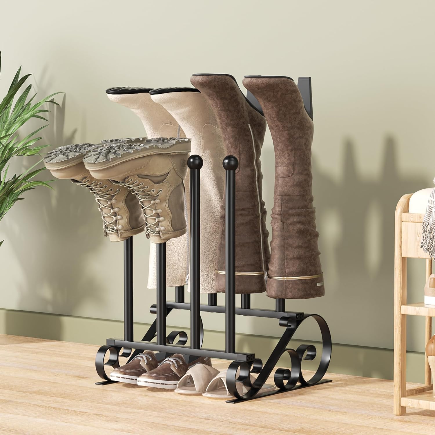 Organisateur de chaussures en métal noir pour bottes, chaussures petit Vendos85 - Mathon