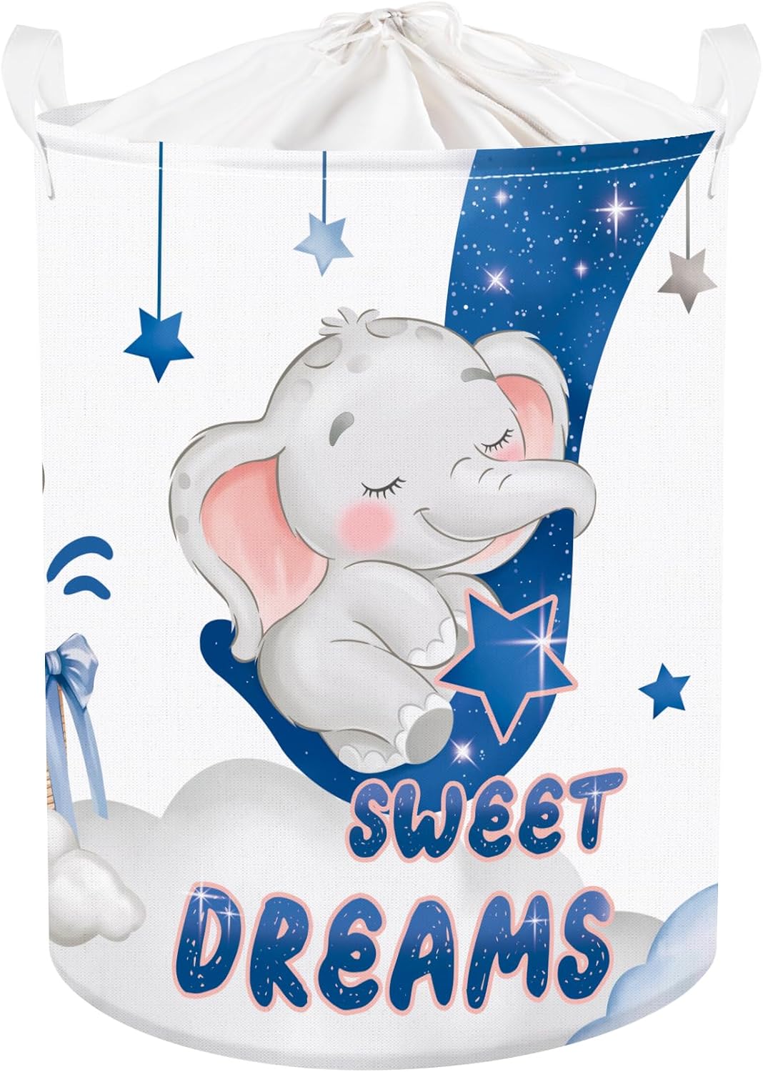 Panier à linge pliable motif éléphant 63 L Vendos85 - Mathon