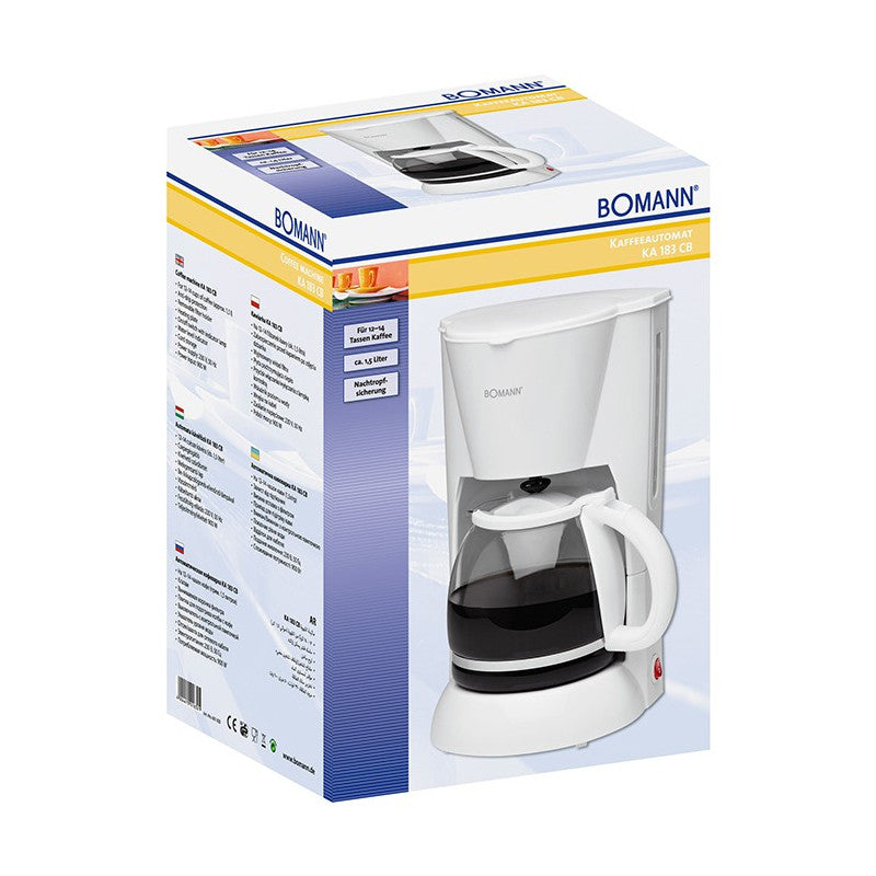 Cafetière 12-14 tasses 1,5L Bomann KA 183 CB Blanc Bomann - Mathon - 4
