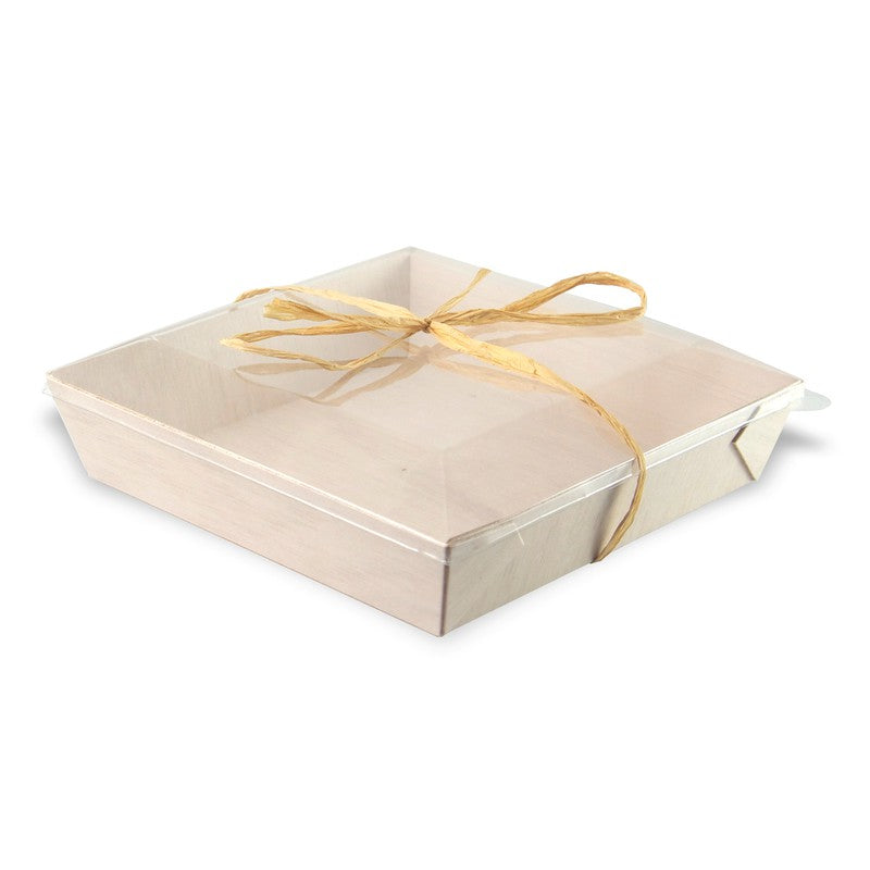 100Pcs - Barquette carrée en bois "Samouraï" 171x170x37mm FirstPack - Mathon - 5