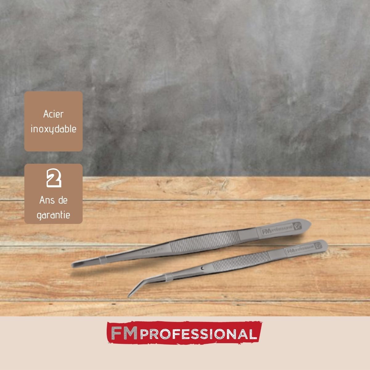 Lot de 2 pinces à dresser inox 18 et 15,5 cm  Pâtisserie FM Professional - Mathon - 4