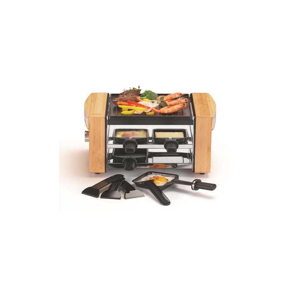 Raclette 4p 750w Bambou Gamme Signature Kitchenchef - Kcwoodlux4 Kitchen Chef Professional - Mathon - 3