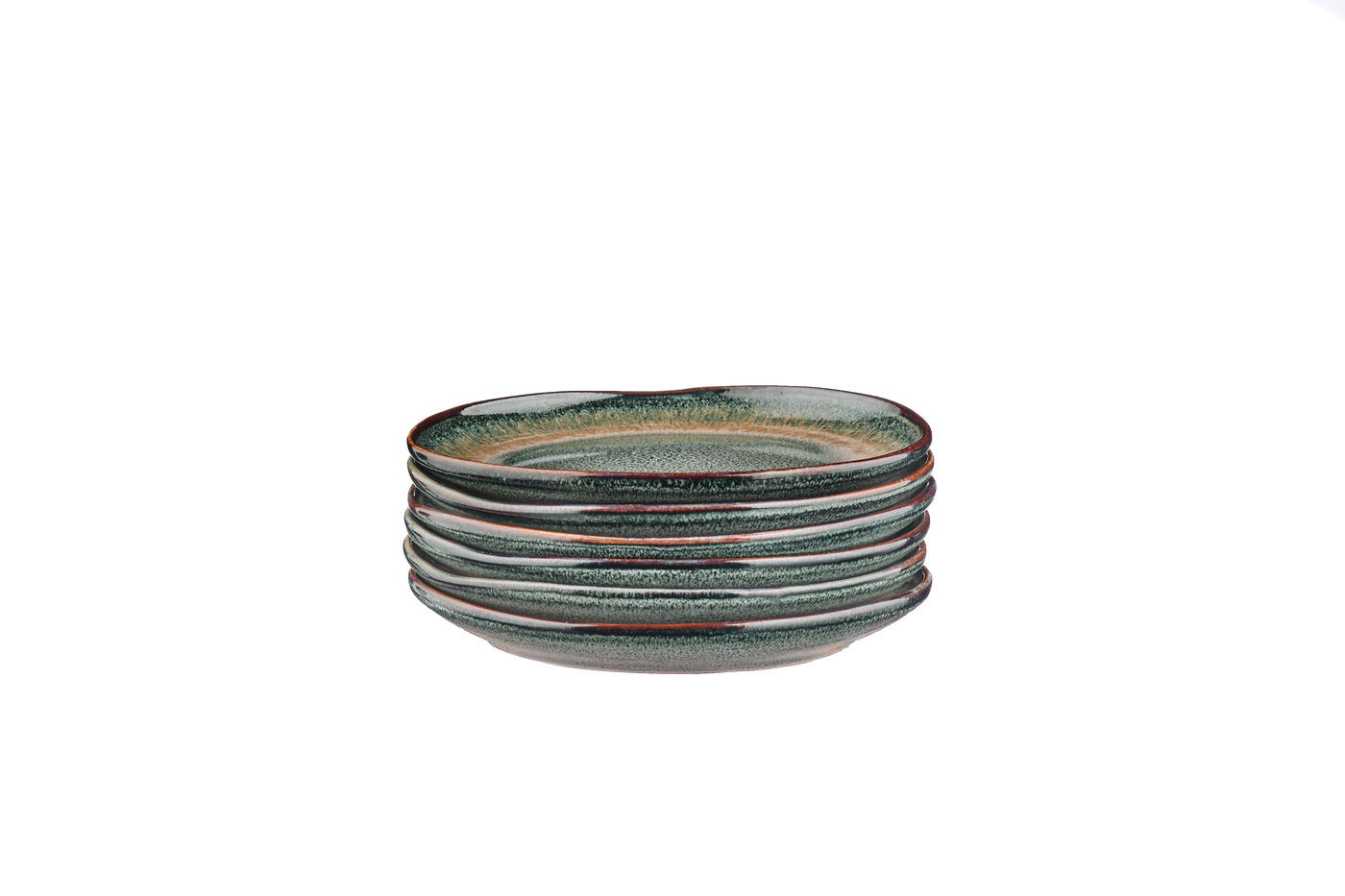 Lot de 6 assiettes à pain en grès gris D16.5 Björn - Mathon - 3