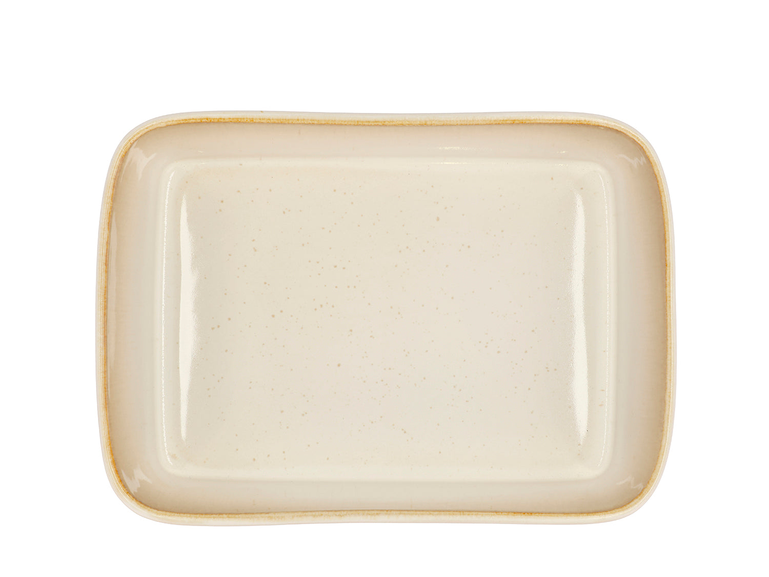 Plat rectangulaire GASTRO en grès émaillé Crème/Crème Bitz - Mathon - 2