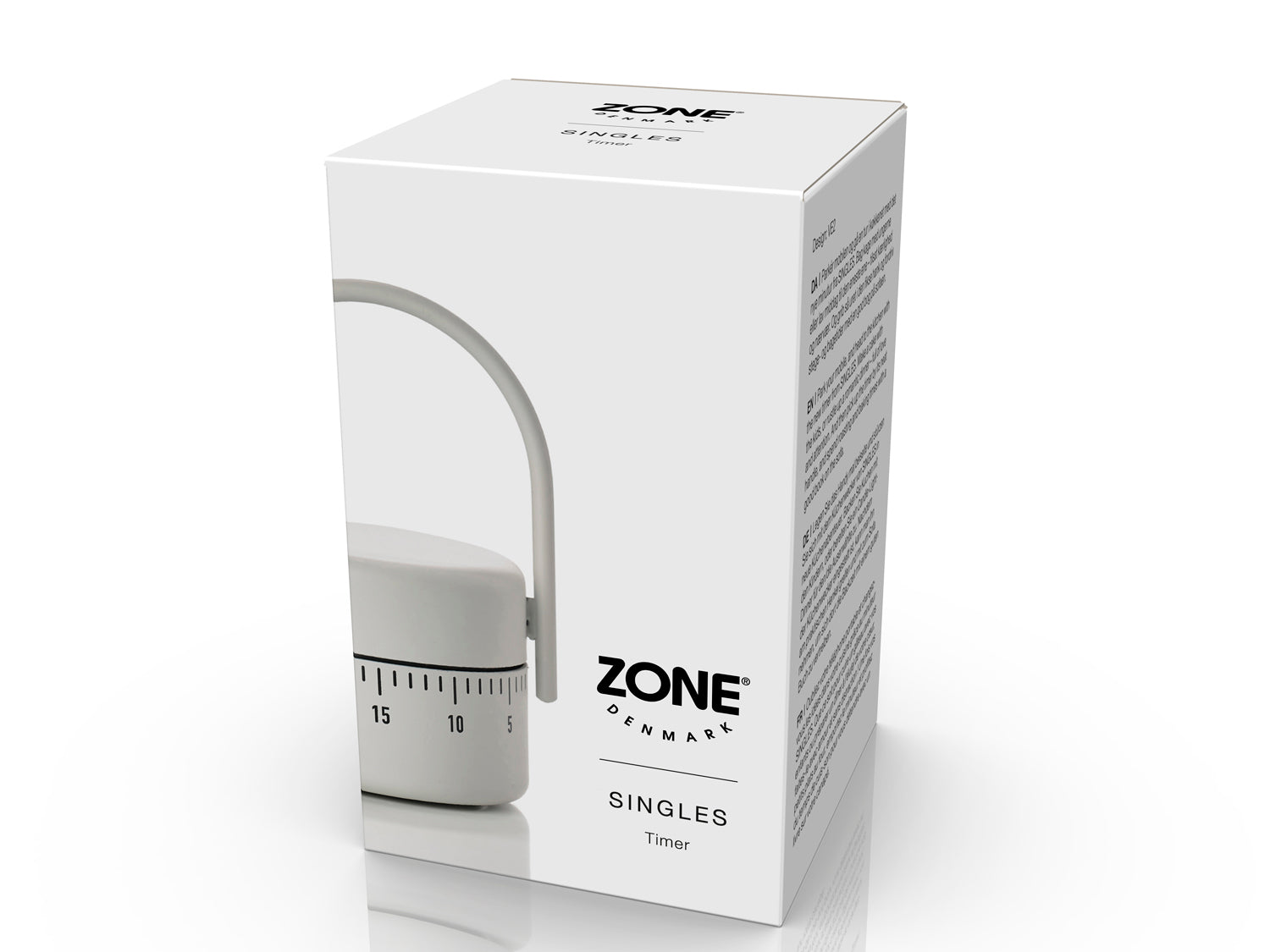 Minuteur SINGLES en acier thermolaqué Gris chaud Zone Denmark - Mathon - 2