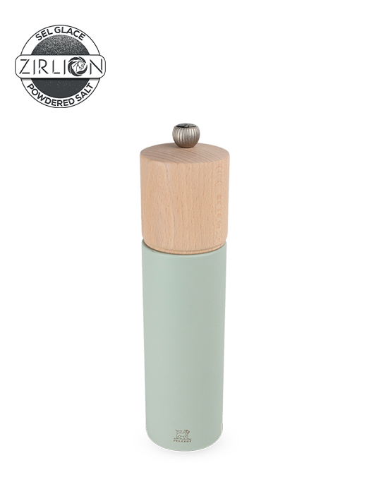 Boreal Moulin à sel manuel en bois, vert sauge, 21cm - 8in Peugeot - Mathon - 1