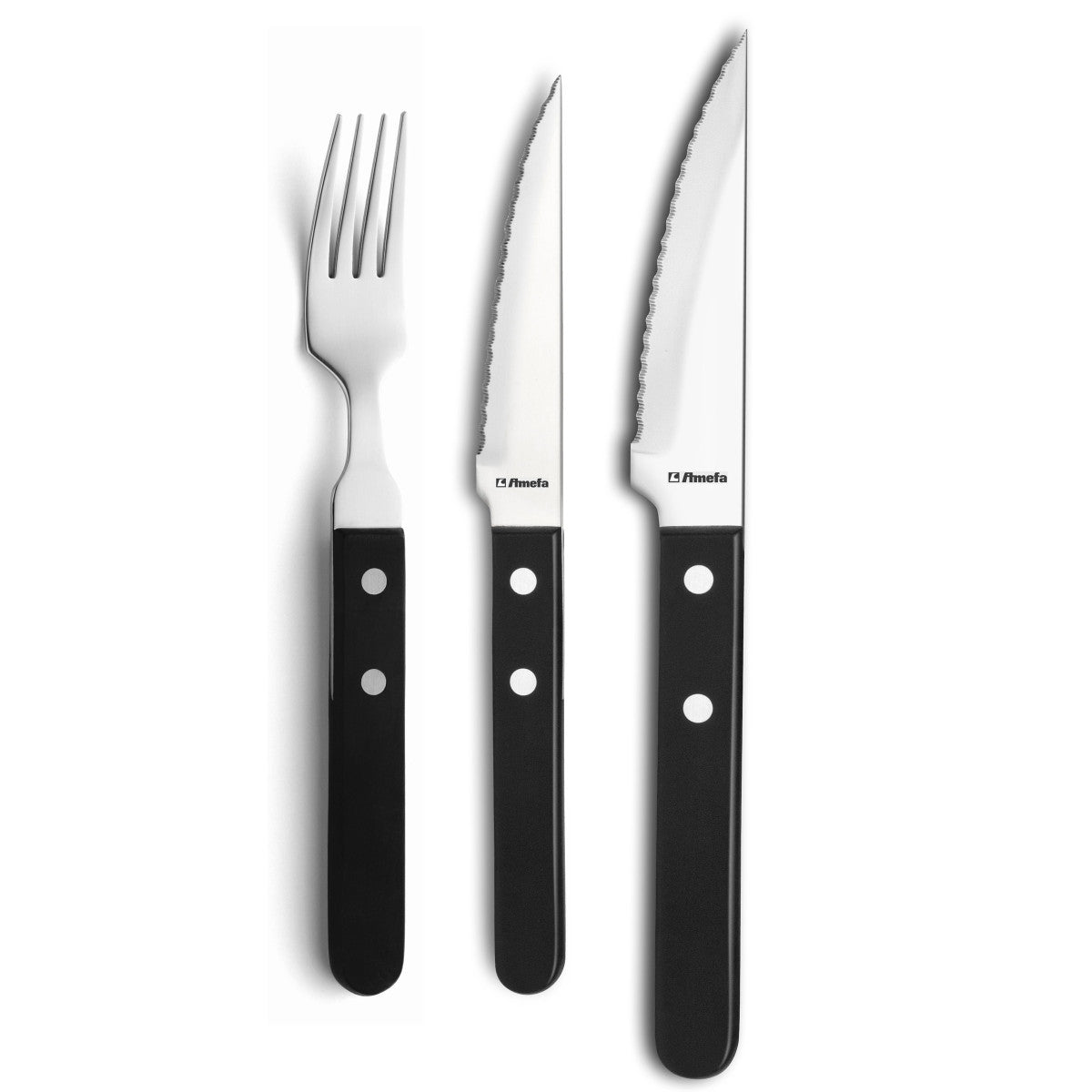Steak Pizza Jumbo Noir - Set 6 couteaux steaks Amefa - Mathon - 3