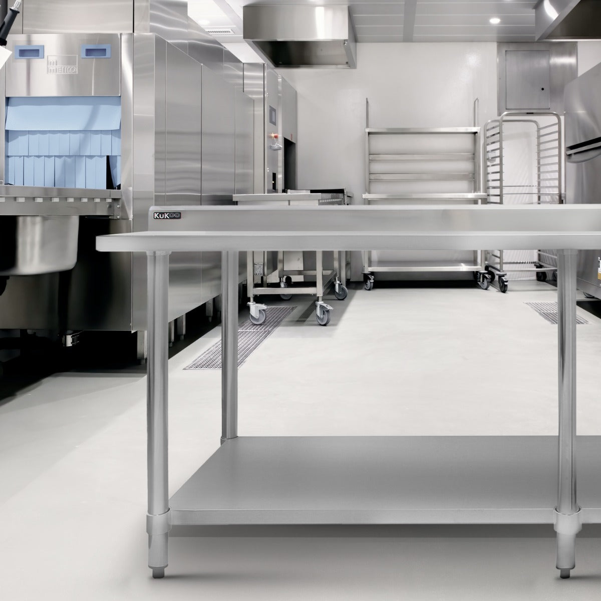 Table de Travail pour Cuisine en Inox - 210 cm Kukoo - Mathon - 2