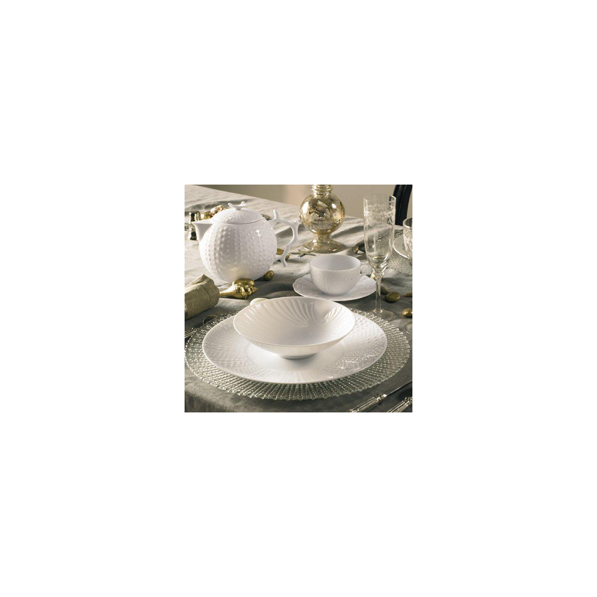 Corail Blanc - Assiette à pain 15.5 cm (lot de 6) Médard de Noblat - Mathon - 4