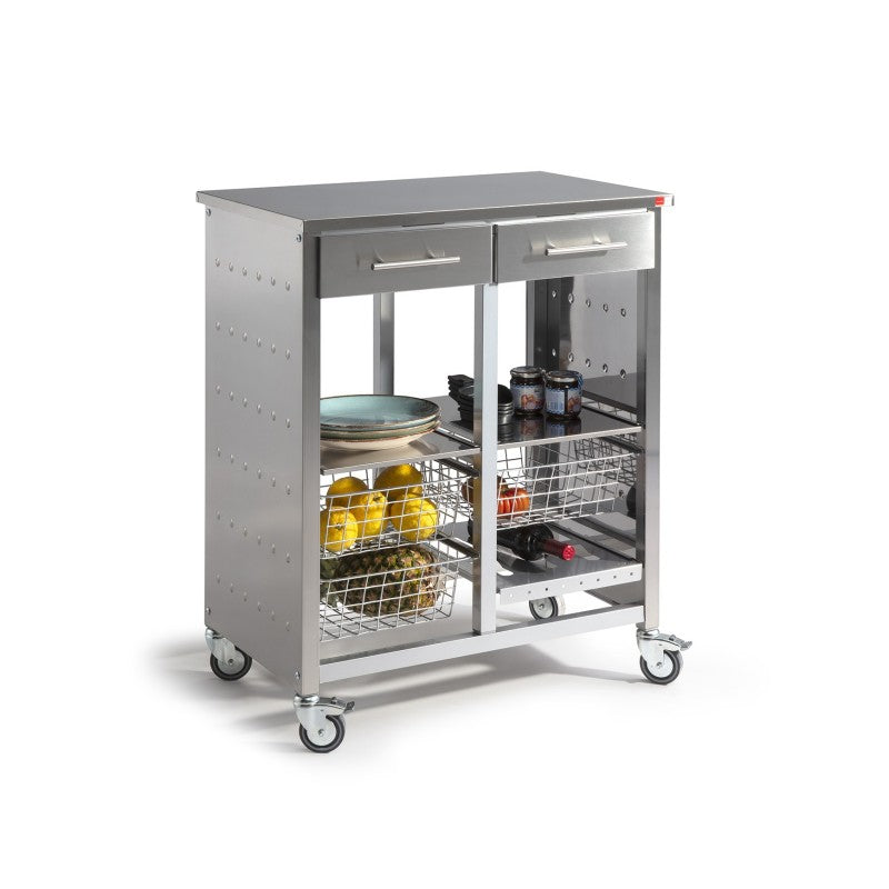 Grande desserte de cuisine malmö inox – élégance inox, capacité xxl et mobilité professionnelle Don Hierro - Mathon - 7