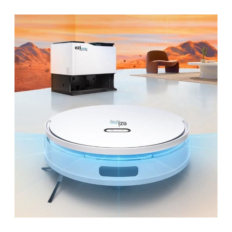 Robot Aspirateur Laveur Connecté Avec Base De Vidage - Eziclean All In One Z15 Pro - 10 000 Pa - 1,5 L - Blanc Eziclean - Mathon - 4