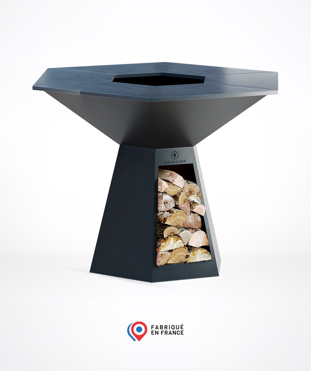 Brasero Grand banquet | Epoxy noir 150 Hexagone - Mathon - 1